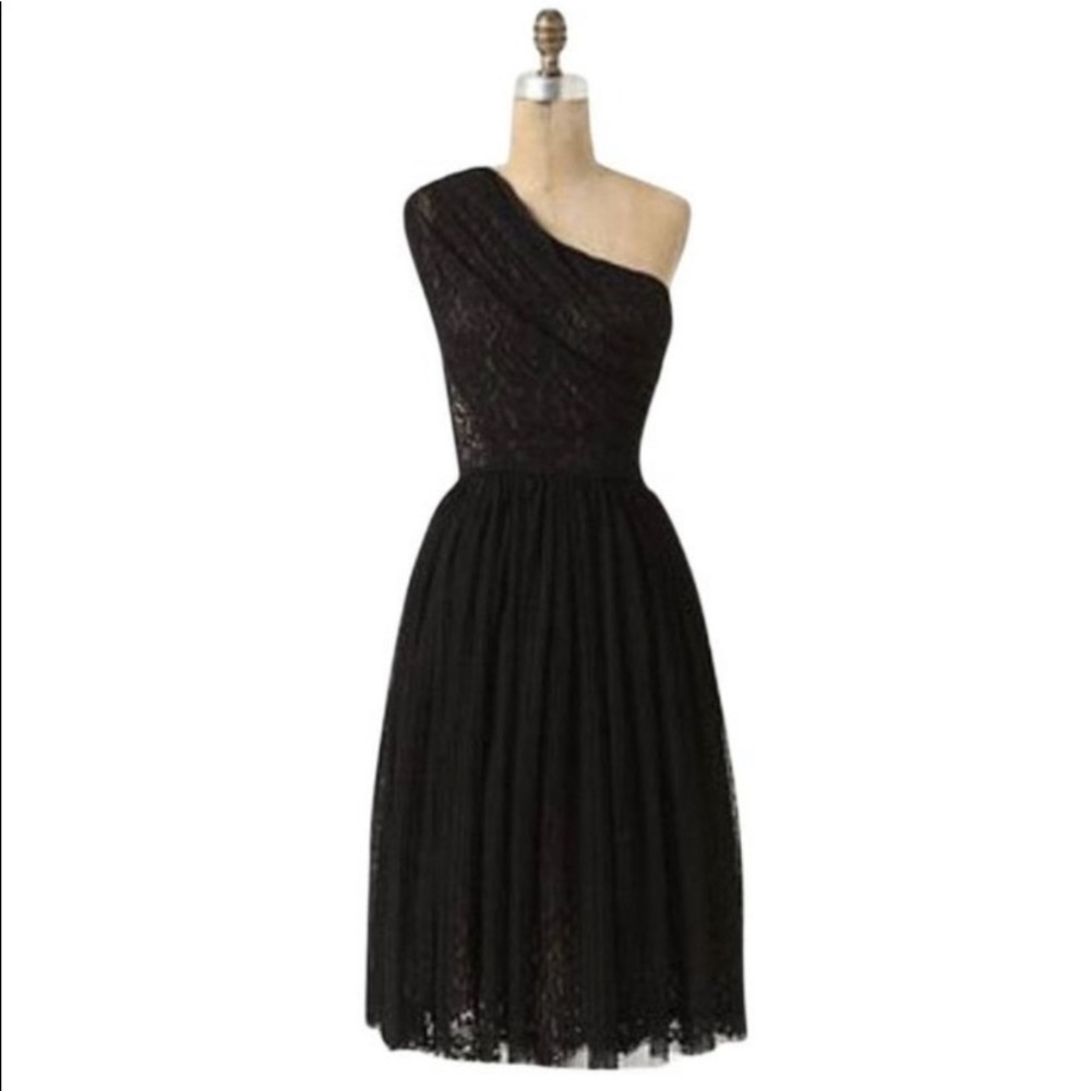 Anthropologie Tracy Reese One Shoulder Dress Cocktail Holiday Gown